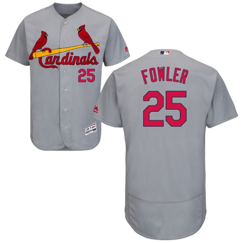 Cardinals #25 Dexter Fowler Grey Flexbase Authentic Collection Stitched MLB Jersey